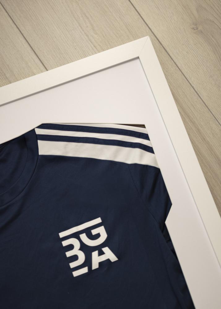 Marco Jersey Caja Vidrio acrílico Blanco 60x80 cm