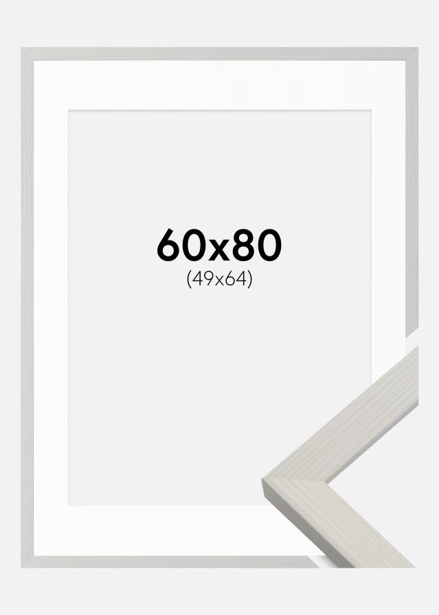 Marco Fiorito Blanco 60x80 cm - Paspartú Blanco 50x65 cm