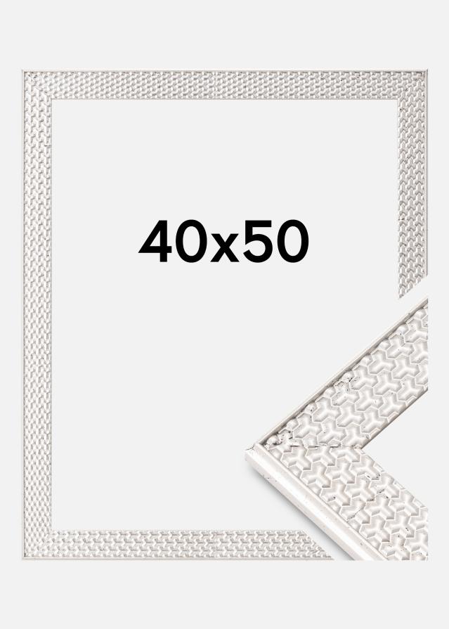 Marco Grace Vidrio acrílico Plateado 40x50 cm