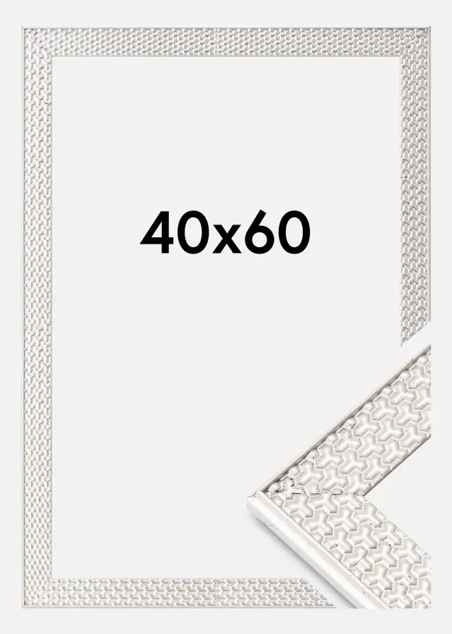 Marco Grace Vidrio acrílico Plateado 40x60 cm