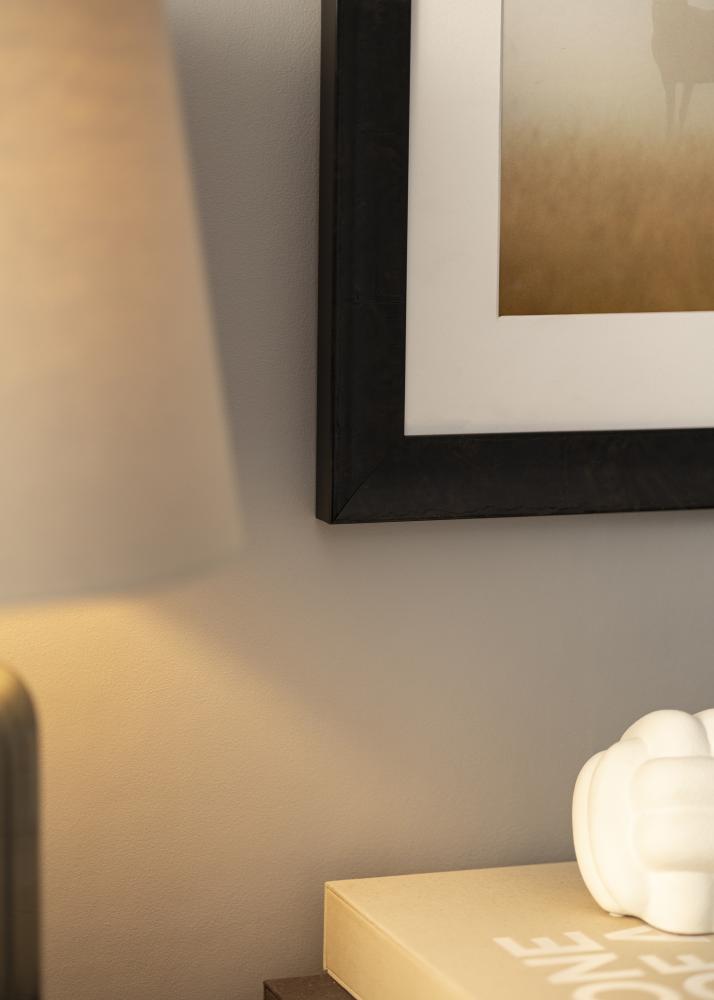 Marco Ribe Negro Chapeado de brezo - Tamaño personalizable