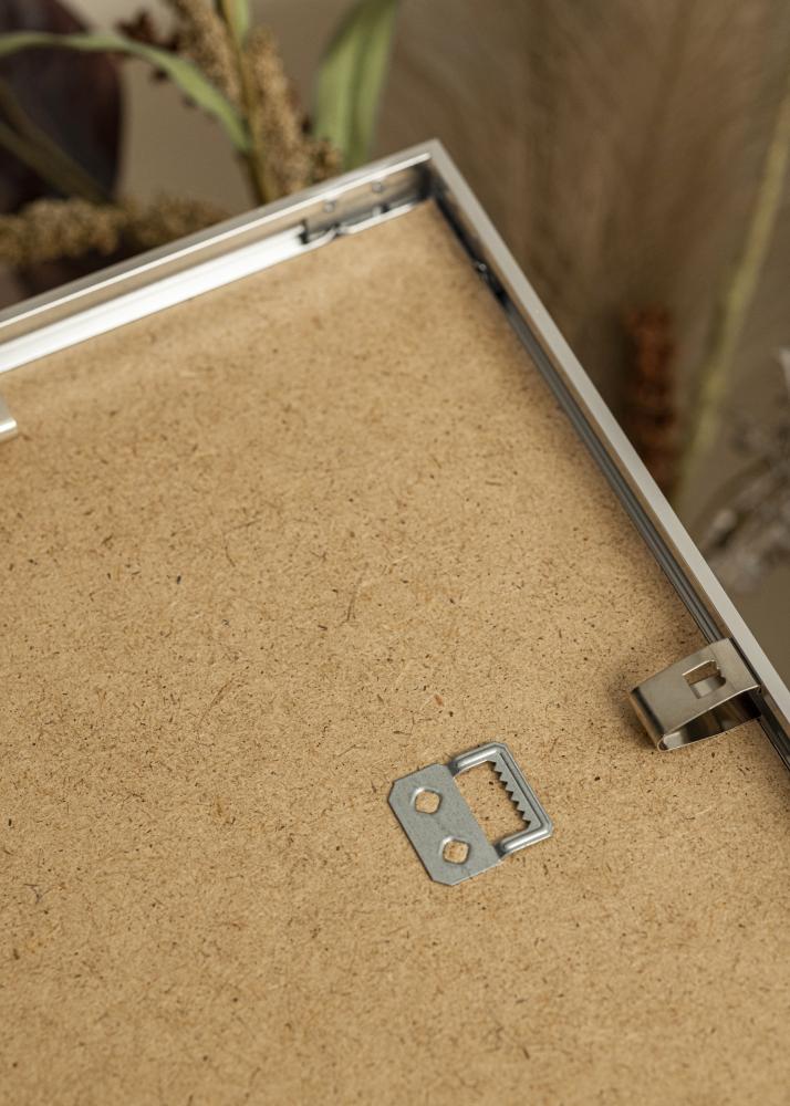 Marco Aluminio Vidrio acrílico Acabado brillante Plateado 70x100 cm