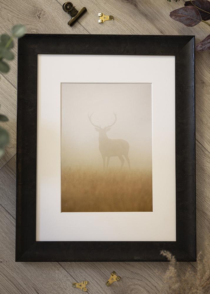 Marco Ribe Negro Chapeado de brezo - Tamaño personalizable