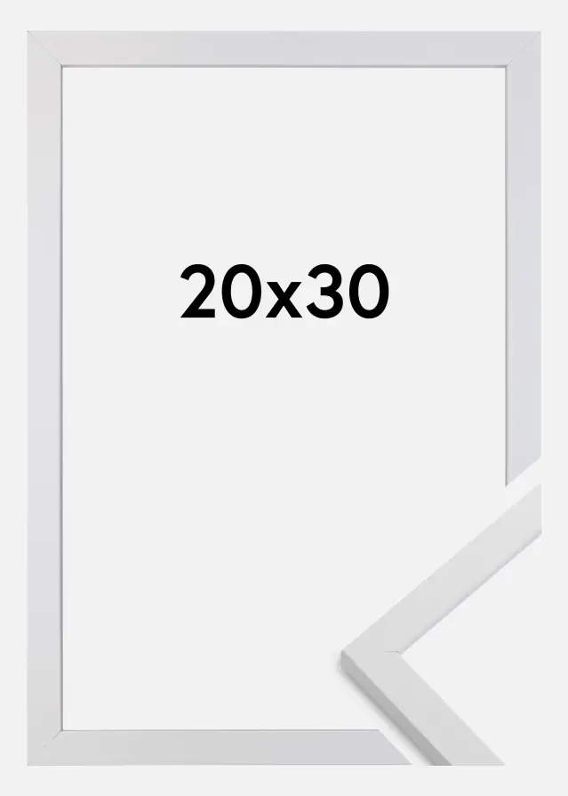 Marco Trendy Vidrio acrílico Blanco 20x30 cm