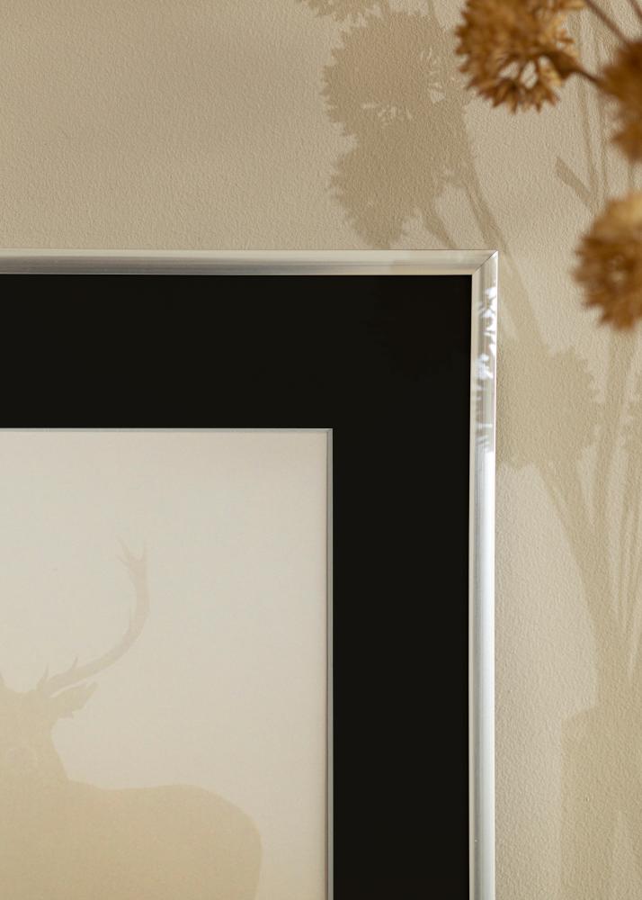 Marco New Lifestyle Plateado 30x40 cm - Paspartú Negro 18x27 cm