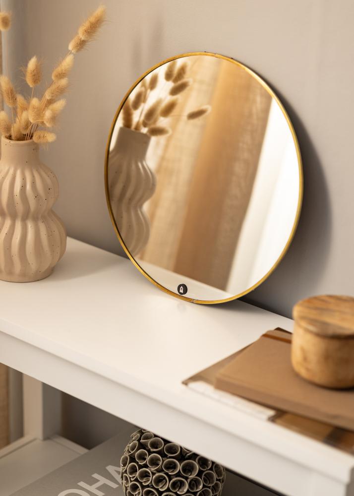 Espejo House Doctor The Loop Latón 32 cm Ø