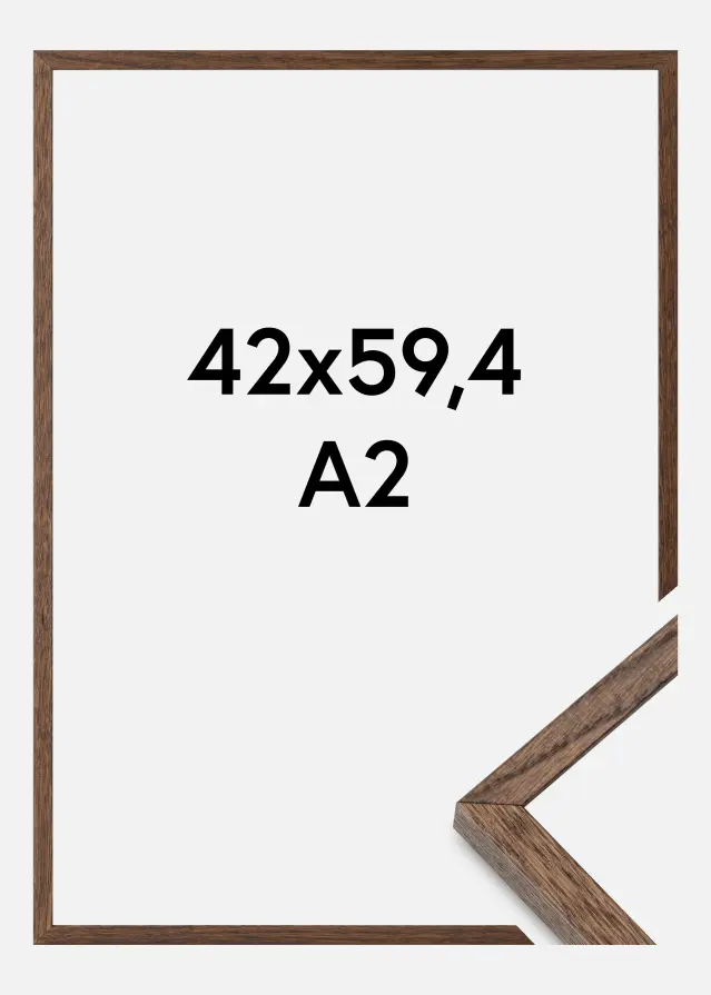 Massive Oak Vidrio acrílico Dark Painted 42x59,4 cm (A2)