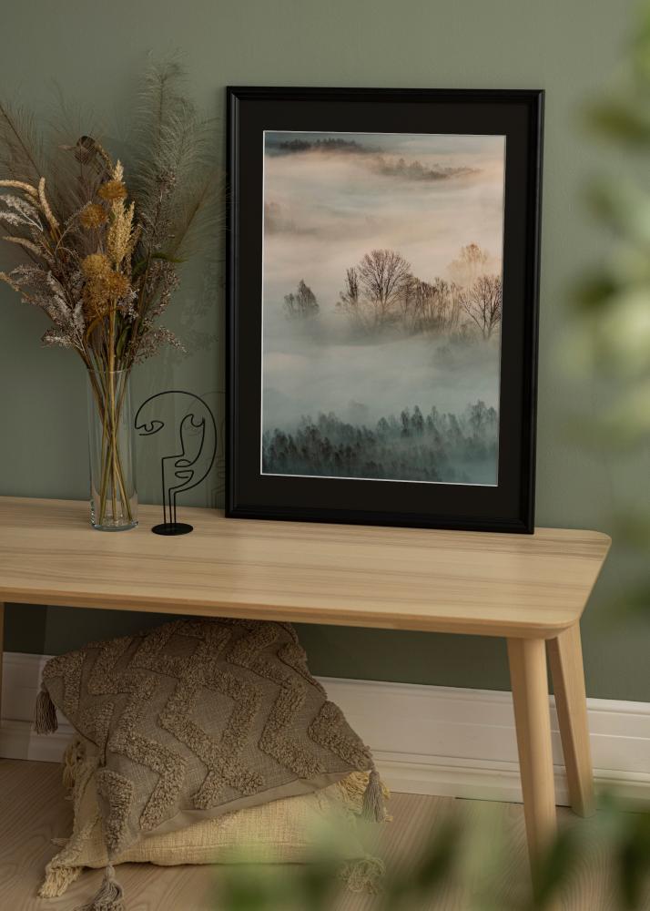 Marco Siljan Negro 60x60 cm - Paspartú Negro 50x50 cm