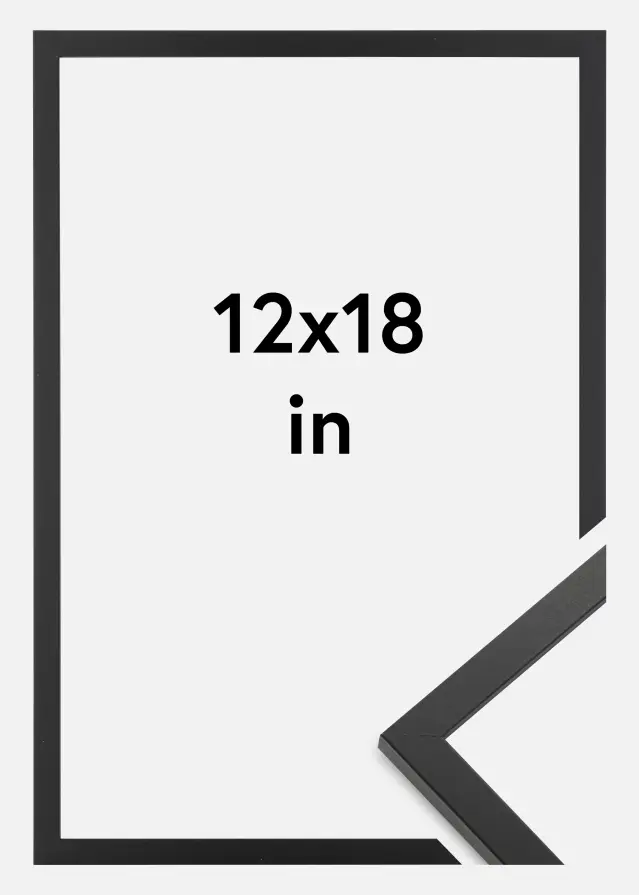 Marco Trendy Vidrio acrílico negro 12x18 inches (30,48x45,72 cm)