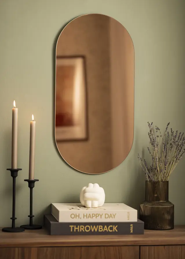 KAILA Espejo Ovalado Rose Gold 35x70 cm