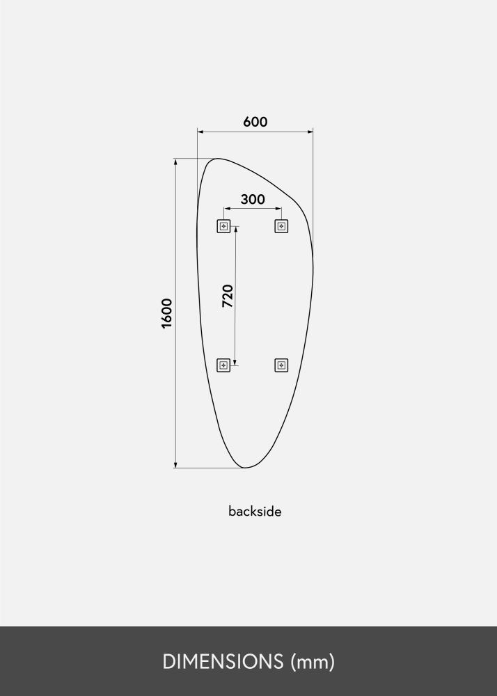 KAILA Espejo Slim 60x160 cm