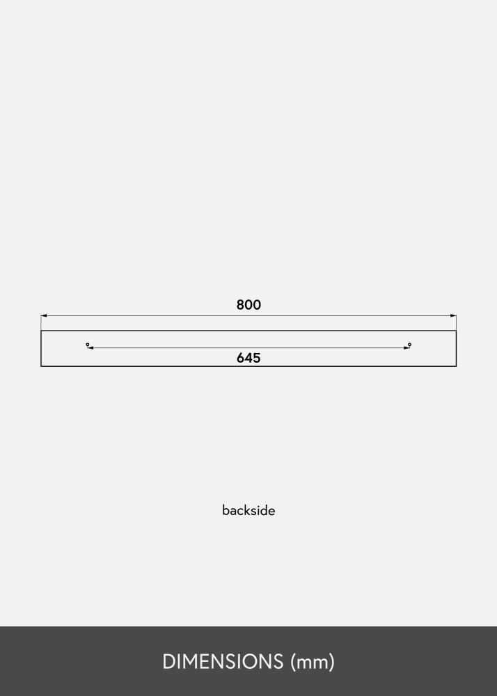 KAILA Estante para Cuadros Negro 80 cm