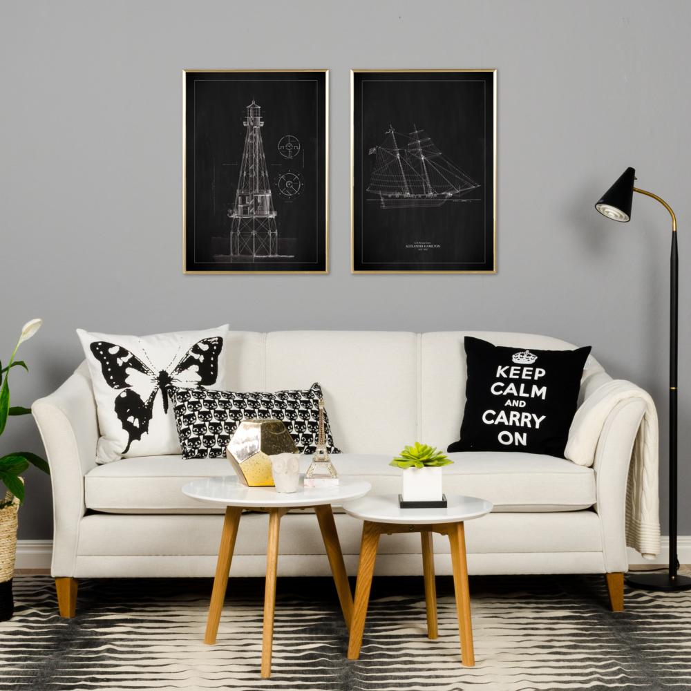 Pizarra- Faro - Ship Shoal Lighthouse Póster